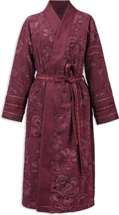 PIP Studio Jasmin Jacquard Bademantel dunkelrosa XXL