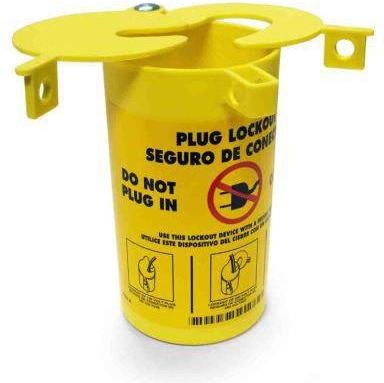 Actual product image Brady 3-IN-1 electrical barrier, yellow, for cable diameters up to 31mm, with English instruction labels