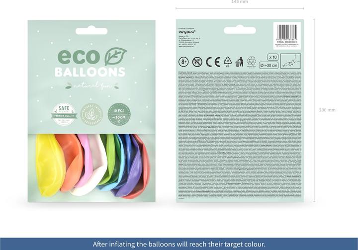 Produktbild Partydeco Eco Balloons 30cm metallic, mix (1 pkt / 10 pc.) (10 x)