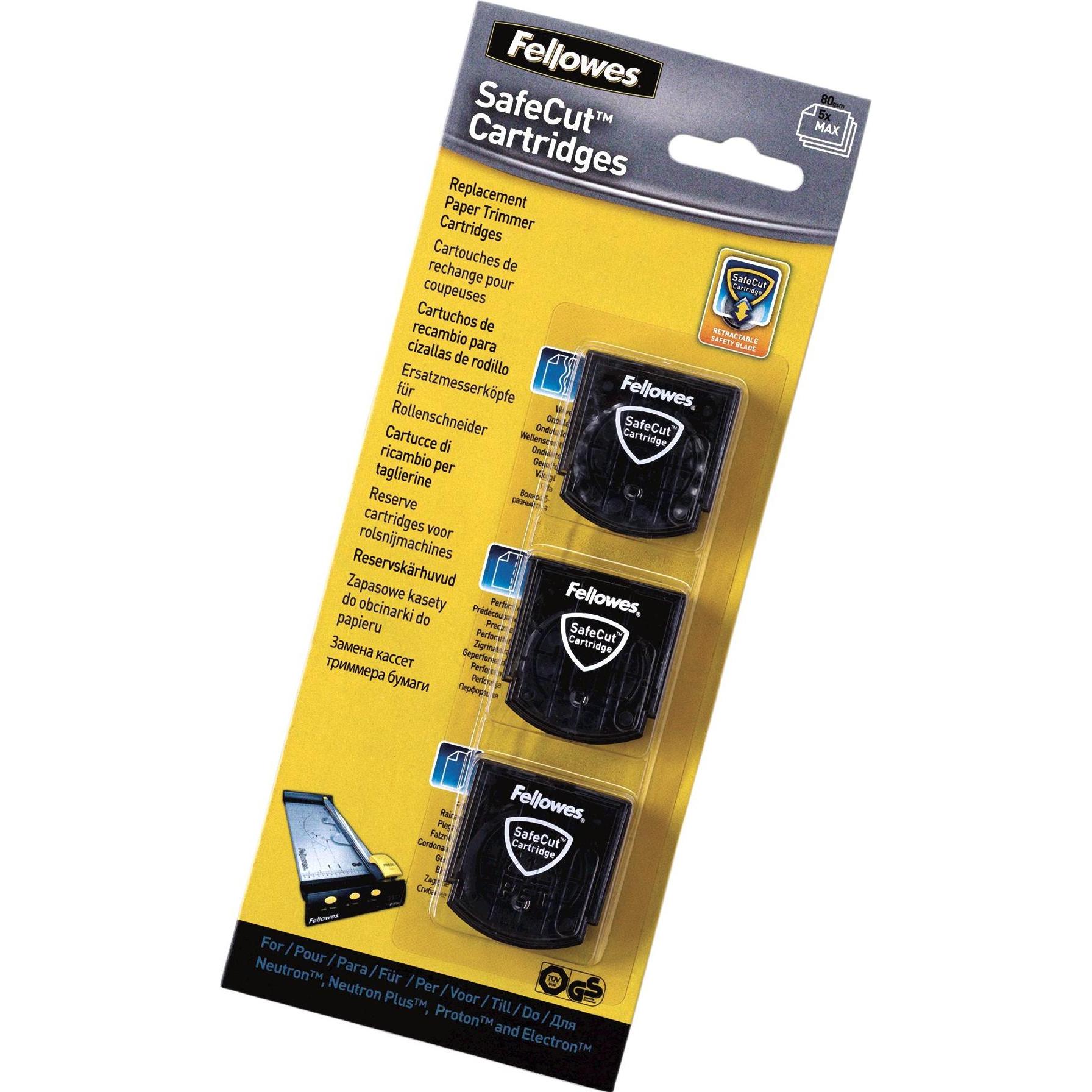 Thumbnail - Fellowes Safecut Ersatzklinge - 3 Stile (3 Blätter), Schneidemaschine, Transparent