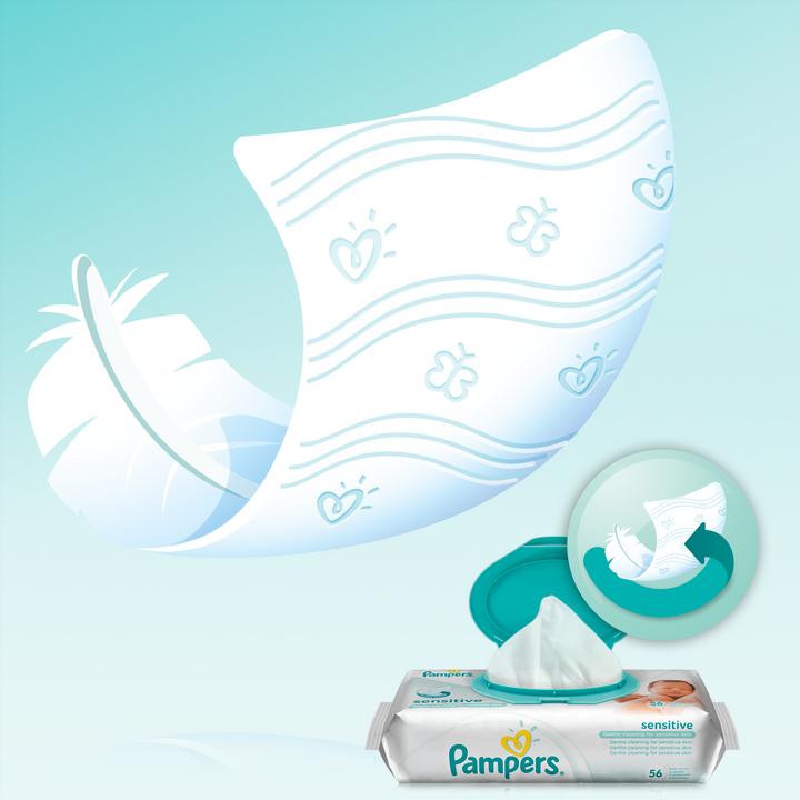 Actual product image Pampers Sensitive (168 Piece)