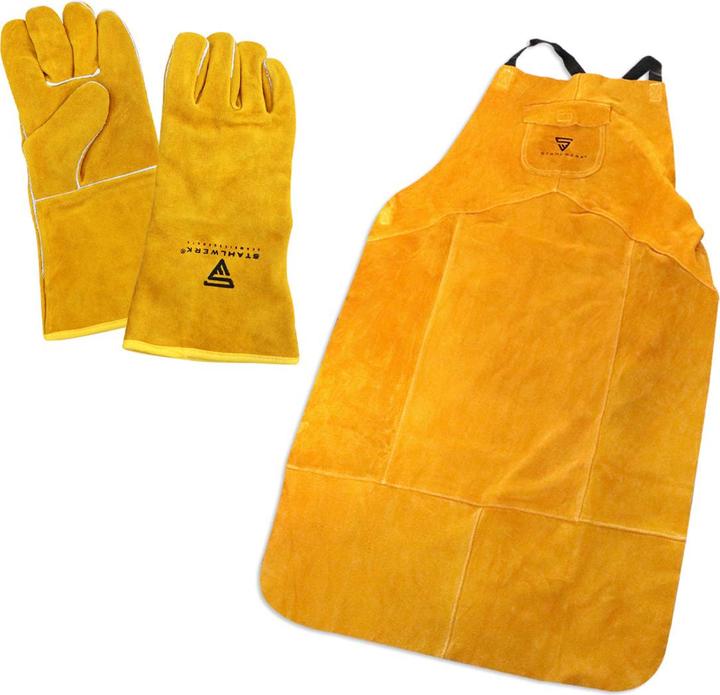 Produktbild Stahlwerk Schweisserschutzkleidung Set Schweisserschürze + Schweisshandschuhe dick