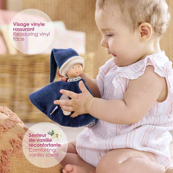 Productafbeelding Corolle Tidoudou – Marineblaues Kuscheltuch, 17 cm