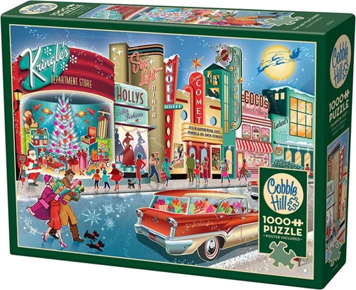 Actual product image Cobble Hill Vintage Christmas shopping 1000 parts (1000 pieces)