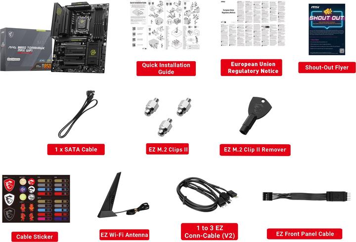 Productafbeelding MSI MAG B850 Tomahawk Max WIFI (AM5, AMD B850, ATX)