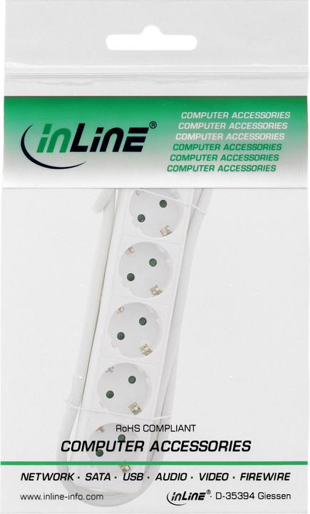 Actual product image InLine Power strip (5x, 1.50 m)