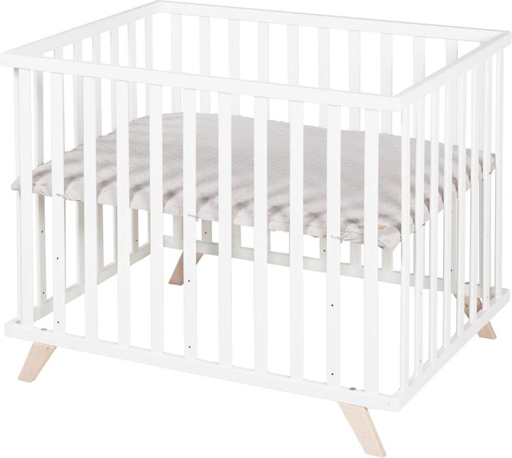 Image du produit Roba Parc 75x100 cm avec pieds en bois Lil Planet gris (72.50 cm, 98 cm)