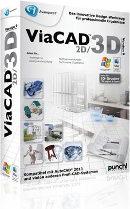 Produktbild Avanquest ViaCAD 2D/3D 9+PowPack Light 3D (1 User)