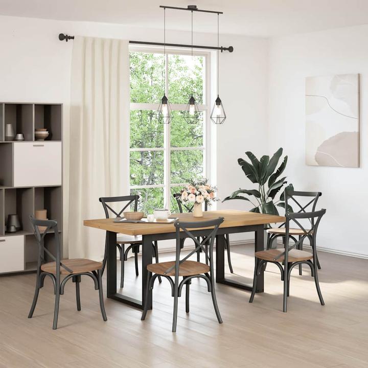 Produktbild VidaXL Esstisch NOAIN U-Form-Beine 180x90x75 cm Massivholz Kiefer (180 x 90 x 75 cm)
