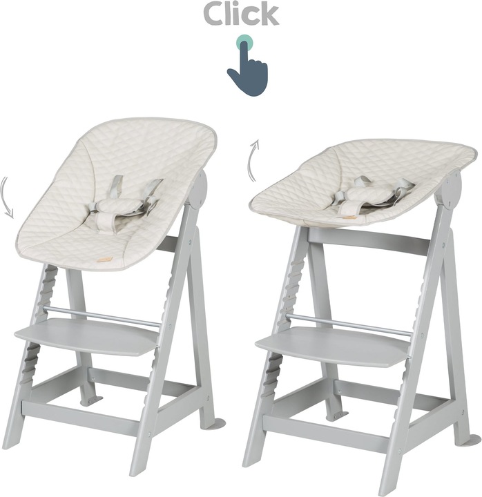 Produktbild Roba Treppenhochstuhl, Set 2in1 Greyish gesteppt (Hochstuhl)