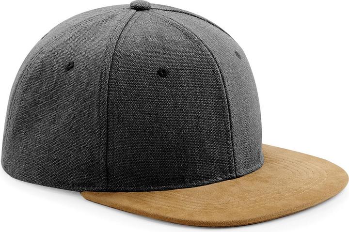 Produktbild Beechfield Kunst Wildleder Schirm Snapback Kappe (One Size)