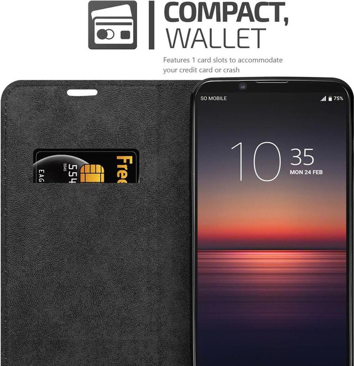 Actual product image Cadorabo Book Invisible Magnet Cover (Sony Xperia 1 II)