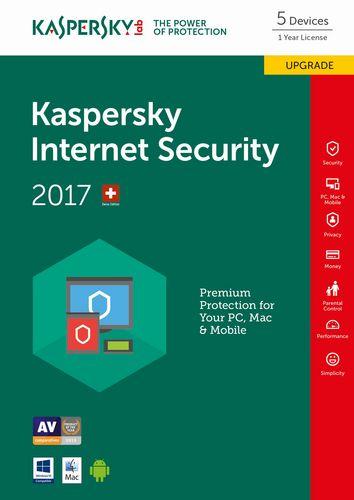 Actual product image Kaspersky Internet Security 2017 Upgrade (5 User, 12 months)