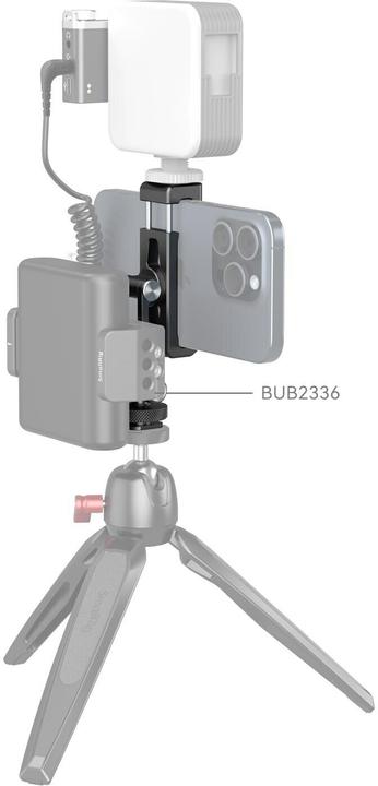 Actual product image SmallRig Metal Phone Holder with Cold Shoe Mount (Cage accessories, Gimbal Accessories, Various video accessories)