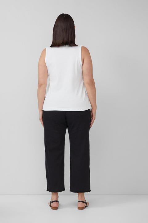 Produktbild S.Oliver Jeans-Hose Cropped-Jeans / Straight Fit / Mid Rise / Straight Leg / offener Saum (46)