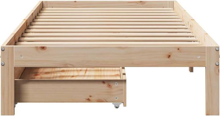 Produktbild vidaXL Bett mit Schubladen Kiefer (75 x 190 cm)