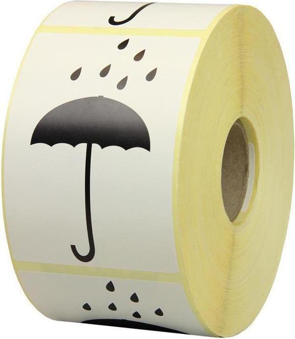 Immagine prodotto Transpak Etichetta informativa Dimensioni 75x105mm Carta bianca Simbolo Proteggere dall'umidità