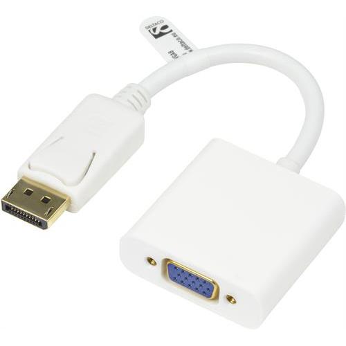 Deltaco DP-VGA8 - 0,2 m - DisplayPort - VGA (D-Sub) - Männlich - Weiblich - Gerade (0.20 m), Netzwerkkabel