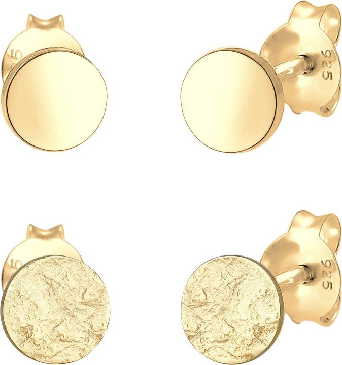 Actual product image Elli Basic ear studs, geo, circle, organic (925 sterling silver)