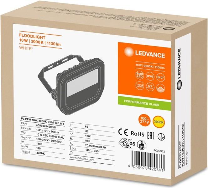 Actual product image Ledvance Floodlight 10W 3000K IP65 LED Spotlight 4058075420861 (1100 lm, IP65)
