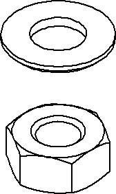 Actual product image Niedax Hexagon nut