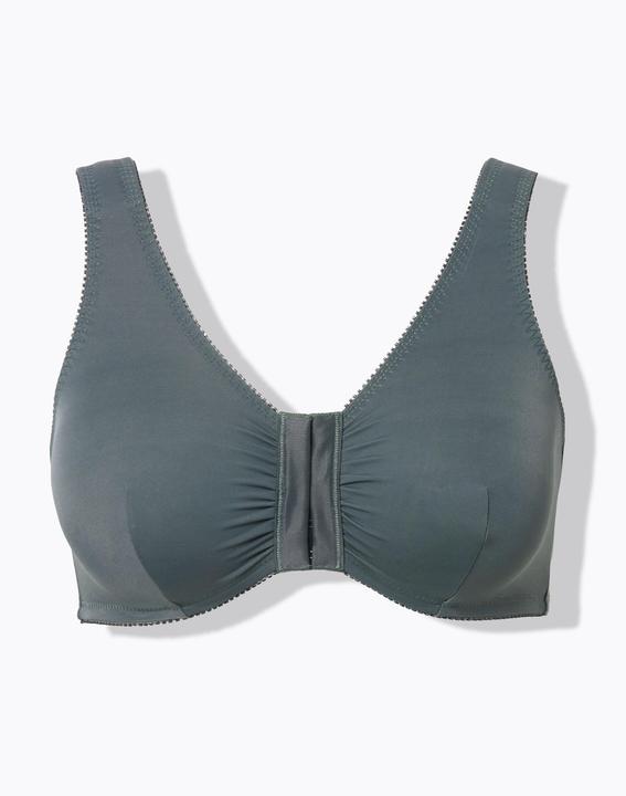 Produktbild Ulla Popken Bustiers, 2er-Pack, Blüten/uni, Vorderverschluss (2er Pack, 120 D)