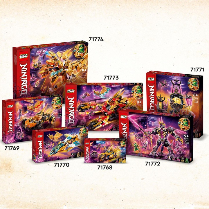 Produktbild LEGO Jays Golddrachen-Motorrad (71768, LEGO Ninjago)