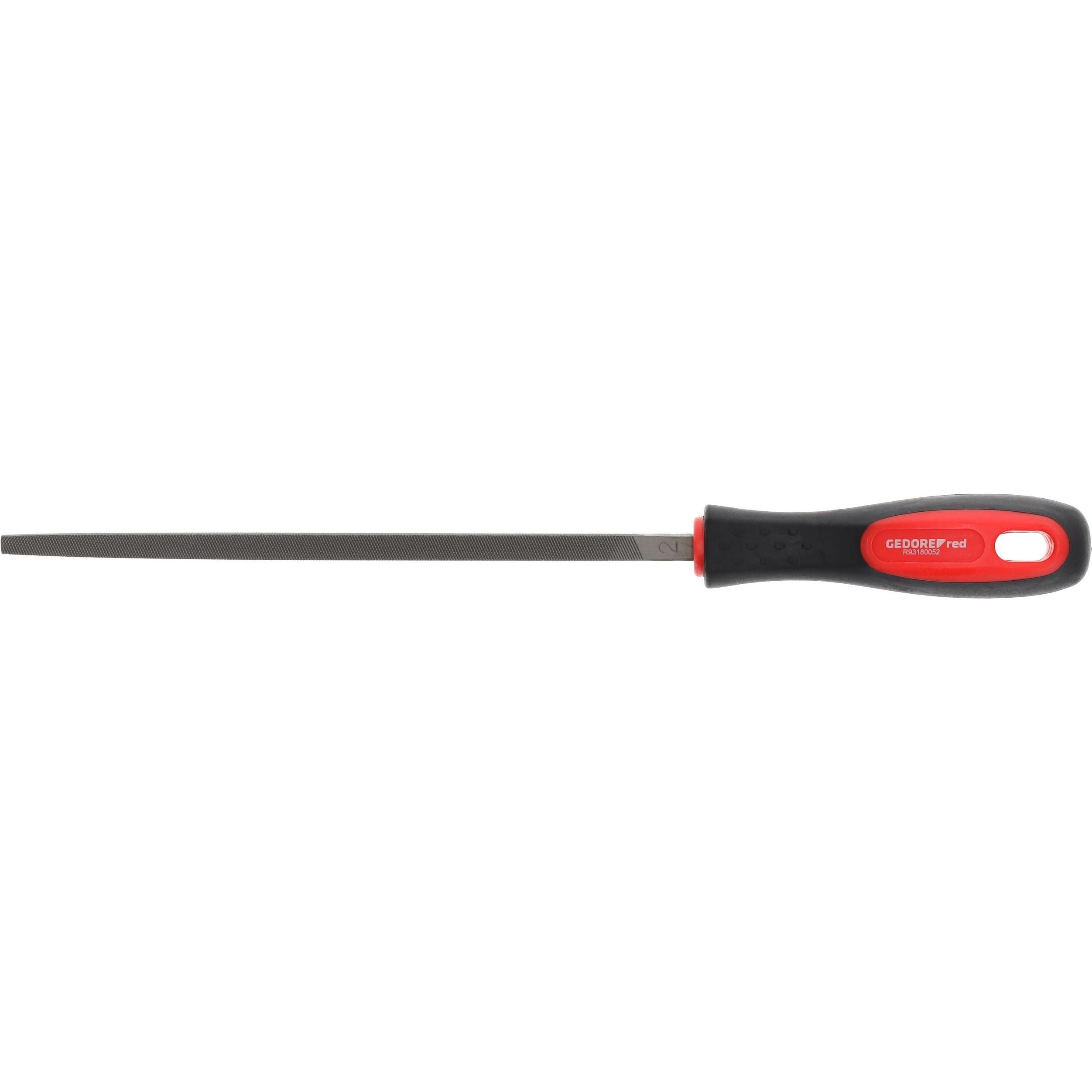 Gedore Red, Raspel + Feile, red Vierkantfeile, Spezialstahl, 2-Komponenten-Griff, Rot/Schwarz (Hieb 2, 210 mm)