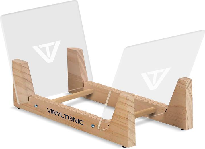 Vinyl Tonic | Vinyl Display Rack (Oak) | Vinyl Record Storage Rack (Plates)