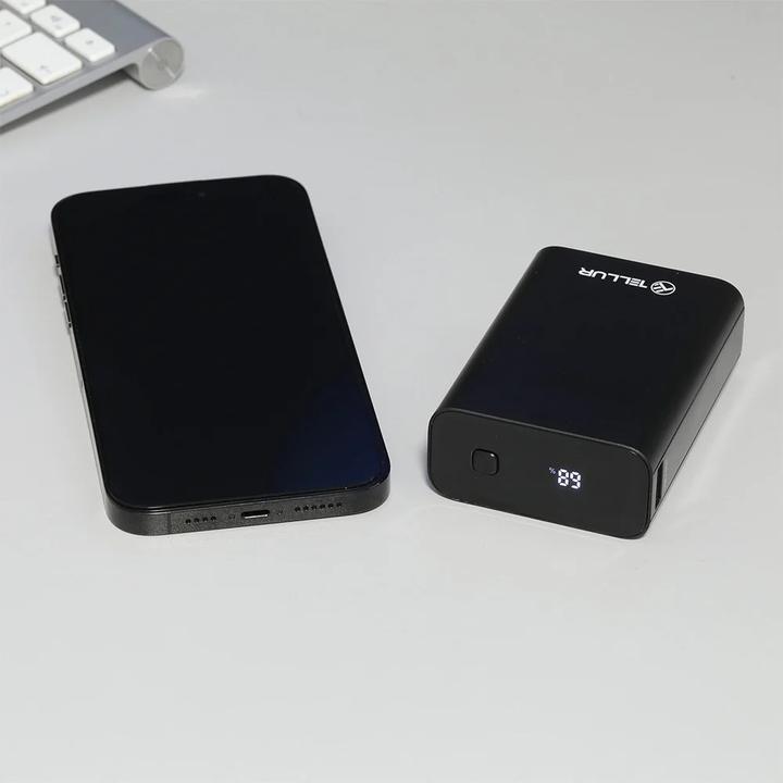 Image du produit Tellur PD702 Compact Pro 20000mAh power bank QC3.0 22.5W + PD20W, LCD display, black (22.50 W, 77 Wh)