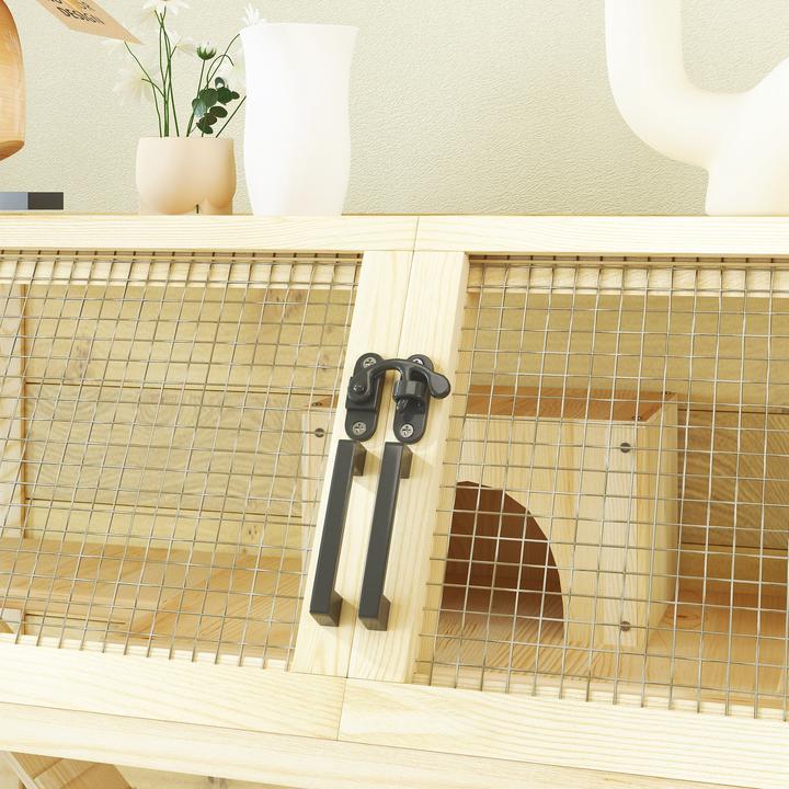 Actual product image PawHut Zwerghamsterkäfig Tannenholz, Stahl Naturholz