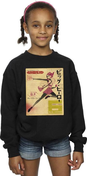 Produktbild Disney Big Hero 6 Baymax Honey Lemon Newspaper Sweatshirt Mädchen (140, 146)