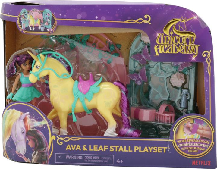 Actual product image Unicorn Academy - Small Doll Ava & Leaf Stable Playset
