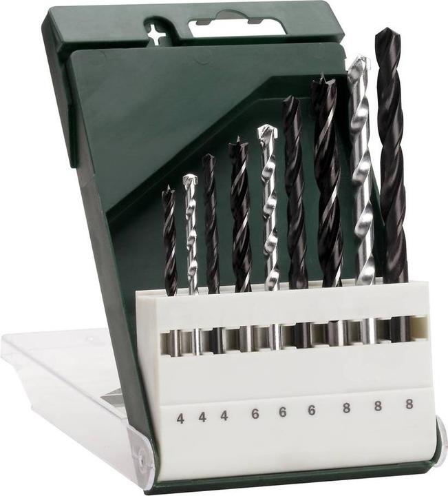 Produktbild Bosch Professional Zubehör 9tlg. Bohrer-Set: Metall HSS-R/Stein/Holz (4 mm, 6 mm, 8 mm)