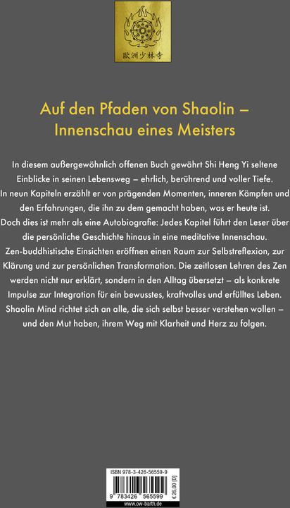 Produktbild Shaolin Mind (Deutsch, Shi Heng Yi, 2025)