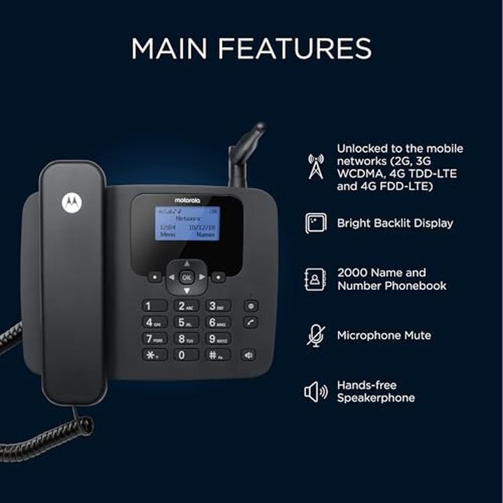 Image du produit Motorola FW410L - 4G (avec carte SIM uniquement) - batterie incluse - fonction de transfert d'appel -