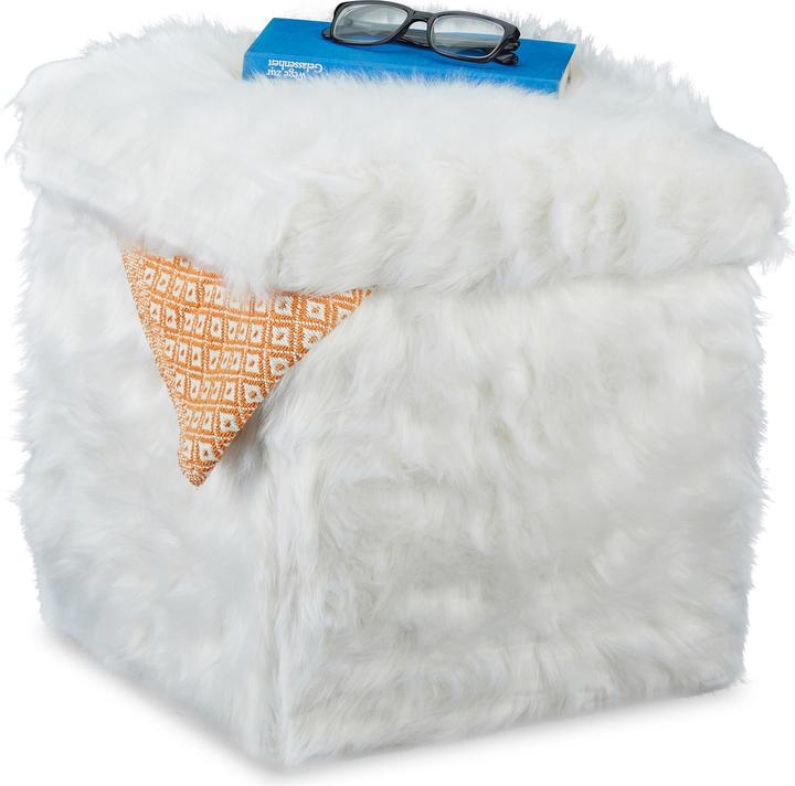 Immagine prodotto Relaxdays Contenitore pouf a Cubo, Imbottito