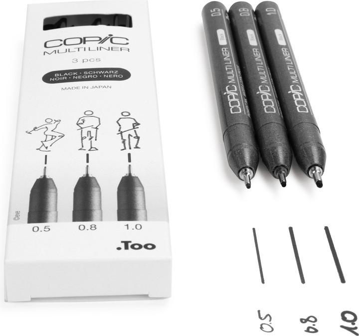 Image du produit Copic Multiliner (Noir, 3 x)