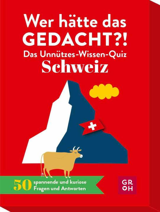 Produktbild Wer hätte das gedacht?! Das Unnützes-Wissen-Quiz Schweiz (Deutsch, 2 - 6 Spieler)