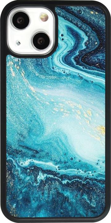 Actual product image PhoneLook Cover Silicone Black Sea Foam Blue (Apple iPhone 13 mini)