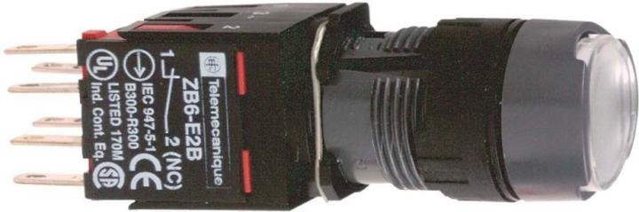 Actual product image Schneider Electric Illuminated push-button, white Ř 16, flat, o. XB6AW1B5B