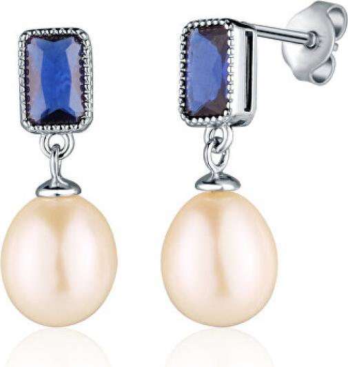 Immagine prodotto JVD - Silver dangle earrings with turquoise zircons SVLE0775SD2MP00 (Argento)