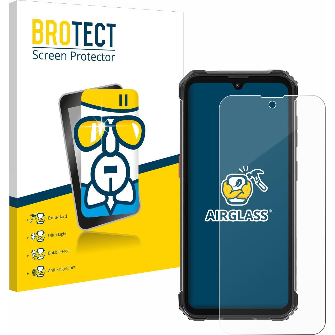 BROTECT AirGlass Panzerglasfolie (1 Stück, Blackview BV5300 Pro), Smartphone Schutzfolie, Transparent