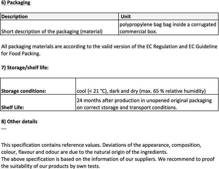 Nährwerte und Zutaten Zimmerli Adaptogene Goji Beeren (BIO) (1 Stück, 100 g)