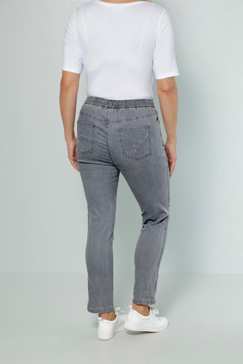 Actual product image Meyermode Jeans, Slim Fit, Ziernaht, 4-Pocket, Elastikbund (Frequency band 38 (2600 MHz))
