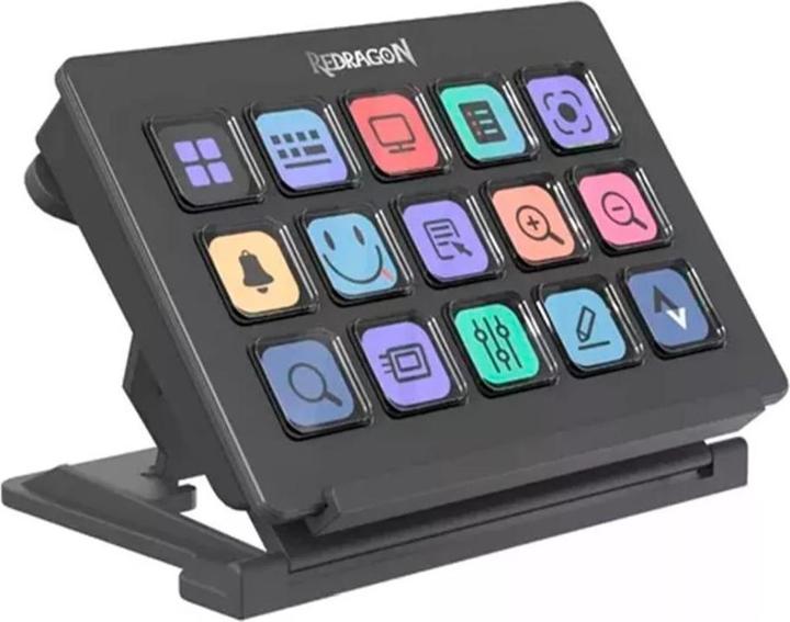 Redragon Streamdeck Streamcraft Ss550 Black Buttons LCD Plugins USB Connection