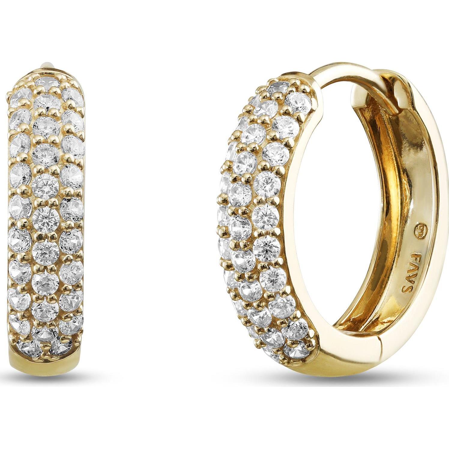 Favs, Ohrringe, Creolen, (375er Gelbgold)