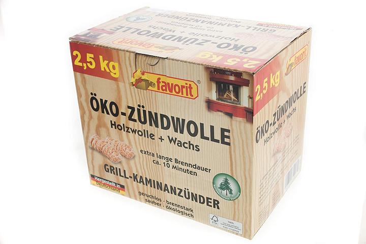 Actual product image Favorit Befeuerung Eco ignition wool, firelighter, economy pack, 2.5 kg