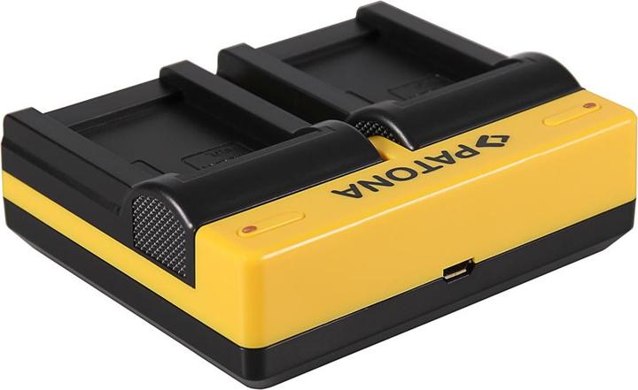 Image du produit Patona Chargeur double pour Canon NB-7L Powershot G10 G11 G12 incl. câble micro-USB (Chargeur de batterie d'appareil photo)