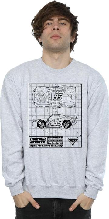 Produktbild Disney Cars Lightning McQueen Blueprint Sweatshirt (XL)